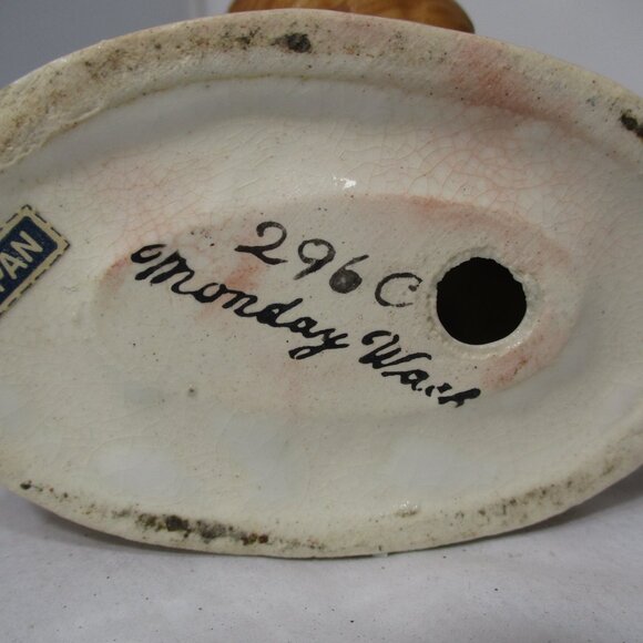 Vintage "Wash Day" Made in Occupied Japan Ceramic Porcelain Figure Figurine - Picture 7 of 9